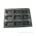 Mini torta 9 tazze di stampo perforato in silicone in fibra di vetro